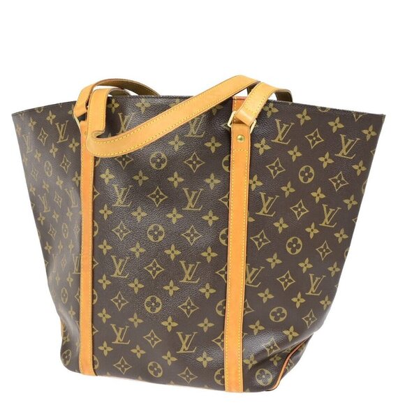 LOUIS VUITTON Sac Shopping Shoulder Tote Bag Monogram Leather - Picture 1 of 15
